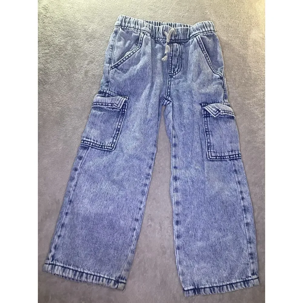 Jumping Beans & Cat & Jack Kids Lot Size 5/XS Denim Cargo + Spiderweb Hoodies